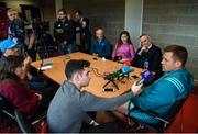 1 October 2018; CJ Stander speaking to Luke Liddy of Limerick's Live 95fm during a Munster Rugby press conference at the University of Limerick in Limerick. Photo by Diarmuid Greene/Sportsfile