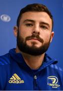 1 October 2018; Robbie Henshaw during a Leinster Rugby press conference at Leinster Rugby Headquarters in Dublin. Photo by David Fitzgerald/Sportsfile