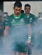 29 September 2018; Tiernan O'Halloran of Connacht makes his way onto the pitch prior to the Guinness PRO14 Round 5 match between Connacht and Leinster at The Sportsground in Galway. Photo by Brendan Moran/Sportsfile