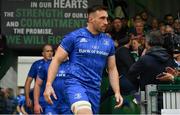 29 September 2018; Jack Conan of Leinster makes his way onto the pitch prior to the Guinness PRO14 Round 5 match between Connacht and Leinster at The Sportsground in Galway. Photo by Brendan Moran/Sportsfile
