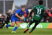 29 September 2018; Jordan Larmour of Leinster in action against Niyi Adeolokun of Connacht during the Guinness PRO14 Round 5 match between Connacht and Leinster at The Sportsground in Galway. Photo by Brendan Moran/Sportsfile