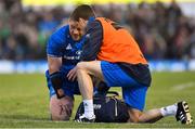 29 September 2018; Cian Healy of Leinster is atteneded to during the Guinness PRO14 Round 5 match between Connacht and Leinster at The Sportsground in Galway. Photo by Brendan Moran/Sportsfile