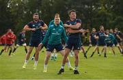 1 October 2018; Munster players including Calvin Nash, right, Rory Scannell, centre, and Sam Arnold during squad training at the University of Limerick in Limerick. Photo by Diarmuid Greene/Sportsfile