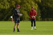 1 October 2018; Tyler Bleyendaal and Joey Carbery during Munster Rugby squad training at the University of Limerick in Limerick. Photo by Diarmuid Greene/Sportsfile