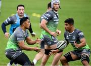 2 October 2018; Bundee Aki and Jarrad Butler during Connacht Rugby squad training at the Sportsground in Galway. Photo by Harry Murphy/Sportsfile