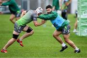 2 October 2018; James Connolly, left, and Colby Fainga'a during Connacht Rugby squad training at the Sportsground in Galway. Photo by Harry Murphy/Sportsfile