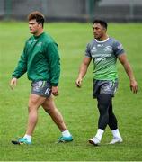 2 October 2018; Dominic Roberston-McCoy, left, and Bundee Aki during Connacht Rugby squad training at the Sportsground in Galway. Photo by Harry Murphy/Sportsfile