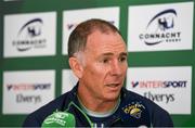 2 October 2018; Connacht head coach Andy Friend during a Connacht Rugby press conference at the Sportsground in Galway. Photo by Harry Murphy/Sportsfile