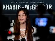 2 October 2018; Meisha Tate speaks to media at the UFC Performance Institute ahead of UFC 229 in Las Vegas, Nevada, United States. Photo by Stephen McCarthy/Sportsfile