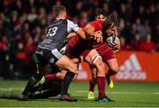 14 September 2018; Arno Botha of Munster is tackled by Joe Thomas of Ospreys during the Guinness PRO14 Round 3 match between Munster and Ospreys at Irish Independent Park in Cork. Photo by Brendan Moran/Sportsfile