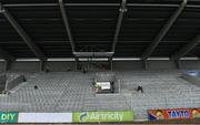 11 September 2018; One of the new stands being constricted prior to the UEFA European U21 Championship Qualifier Group 5 match between Republic of Ireland and Germany at Tallaght Stadium in Tallaght, Dublin. Photo by Brendan Moran/Sportsfile