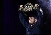 4 October 2018; Khabib Nurmagomedov following a press conference for UFC 229 at the Park Theater in Las Vegas, Nevada, United States. Photo by Stephen McCarthy/Sportsfile