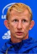 5 October 2018; Head coach Leo Cullen during a Leinster Rugby press conference at the Aviva Stadium in Dublin. Photo by Ramsey Cardy/Sportsfile