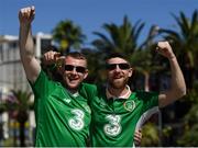 5 October 2018; Conor McGregor supporters Derek Donnelly, left, and Barry Dowdall, both from Navan, Co Meath, prior to the upcoming UFC 229 event featuring Khabib Nurmagomedov and Conor McGregor in Las Vegas, Nevada, United States. Photo by Stephen McCarthy/Sportsfile
