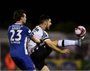 5 October 2018; Patrick Hoban of Dundalk in action against Michael Leahy of St Patrick's Athletic during the SSE Airtricity League Premier Division match between Dundalk and St Patrick's Athletic at Oriel Park in Dundalk, Co Louth. Photo by Seb Daly/Sportsfile