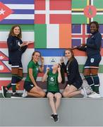 5 October 2018; Team Ireland athletes, from left, Tanya Watson from Southampton, England, Miriam Daly from Carrick-on-Suir, Tipperary, Emma Slevin from Renmore, Co Galway, Sophie Meredith, from Newcastle West, Limerick, and Miranda Tcheutchoua from Lusk, Co Dublin, in the athletes village ahead of the start of the Youth Olympic Games in Buenos Aires, Argentina. Photo by Eóin Noonan/Sportsfile