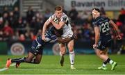 5 October 2018; Jacob Stockdale of Ulster is tackled by Niyi Adeolokun of Connacht during the Guinness PRO14 Round 6 match between Ulster and Connacht at Kingspan Stadium, in Belfast. Photo by Oliver McVeigh/Sportsfile