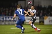 5 October 2018; Michael Duffy of Dundalk in action against Simon Madden of St Patrick's Athletic during the SSE Airtricity League Premier Division match between Dundalk and St Patrick's Athletic at Oriel Park, Dundalk, in Louth. Photo by David Fitzgerald/Sportsfile