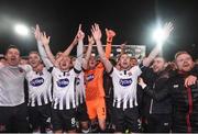 5 October 2018; Dundalk players celebrate winning the league following the SSE Airtricity League Premier Division match between Dundalk and St Patrick's Athletic at Oriel Park, Dundalk, in Louth. Photo by David Fitzgerald/Sportsfile