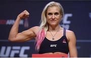 5 October 2018; Yana Kunitskaya weighs in for UFC 229 at T-Mobile Arena in Las Vegas, Nevada, United States. Photo by Stephen McCarthy/Sportsfile