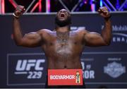 5 October 2018; Derrick Lewis weighs in for UFC 229 at T-Mobile Arena in Las Vegas, Nevada, United States. Photo by Stephen McCarthy/Sportsfile