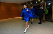 6 October 2018; Rob Kearney of Leinster arrives ahead of the Guinness PRO14 Round 6 match between Leinster and Munster at the Aviva Stadium in Dublin. Photo by Ramsey Cardy/Sportsfile