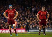 6 October 2018; Tadhg Beirne, left, and James Cronin of Munster during the Guinness PRO14 Round 6 match between Leinster and Munster at the Aviva Stadium in Dublin. Photo by Seb Daly/Sportsfile