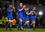 6 October 2018; Mick Kearney, left, and Devin Toner of Leinster applaud supporters after the Guinness PRO14 Round 6 match between Leinster and Munster at Aviva Stadium, in Dublin. Photo by Harry Murphy/Sportsfile
