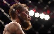 6 October 2018; Conor McGregor following defeat to Khabib Nurmagomedov in their UFC lightweight championship fight during UFC 229 at T-Mobile Arena in Las Vegas, Nevada, USA. Photo by Stephen McCarthy/Sportsfile