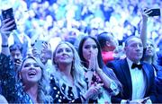 6 October 2018; Conor McGregor's family, from left, sisters Erin and Aoife, partner Dee Devlin and father Tony watch on during the UFC lightweight championship fight during UFC 229 at T-Mobile Arena in Las Vegas, Nevada, USA. Photo by Stephen McCarthy/Sportsfile
