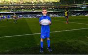 6 October 2018; Matchday mascot 7 year old Killian Dardis, from Derrymore, Killucan, Co. Westmeath, ahead of the Guinness PRO14 Round 6 match between Leinster and Munster at the Aviva Stadium in Dublin. Photo by Ramsey Cardy/Sportsfile
