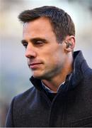 6 October 2018; eir Sport presenter Tommy Bowe during the Guinness PRO14 Round 6 match between Leinster and Munster at the Aviva Stadium in Dublin. Photo by Ramsey Cardy/Sportsfile