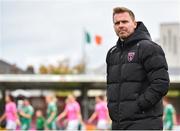 7 October 2018; Wexford Youths WFC manager Tom Elmes during the Continental Tyres Women's National League Development Shield Final match between Cork City FC and Wexford Youths WFC at Turner's Cross in Cork. Photo by Seb Daly/Sportsfile