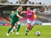 7 October 2018; Katie McCarthy of Cork City FC in action against Orlaith Conlon of Wexford Youths WFC during the Continental Tyres Women's National League Development Shield Final match between Cork City FC and Wexford Youths WFC at Turner's Cross in Cork. Photo by Seb Daly/Sportsfile