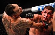 6 October 2018; Tony Ferguson, left, in action against Anthony Pettis in their UFC lightweight fight during UFC 229 at T-Mobile Arena in Las Vegas, Nevada, USA. Photo by Stephen McCarthy/Sportsfile