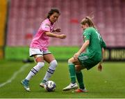 7 October 2018; McKenna Davidson of Wexford Youths WFC in action against Éabha O’Mahony of Cork City FC during the Continental Tyres Women's National League Development Shield Final match between Cork City FC and Wexford Youths WFC at Turner's Cross in Cork. Photo by Seb Daly/Sportsfile