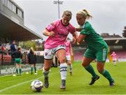 7 October 2018; Katrina Parrock of Wexford Youths WFC in action against Savannah McCarthy of Cork City FC during the Continental Tyres Women's National League Development Shield Final match between Cork City FC and Wexford Youths WFC at Turner's Cross in Cork. Photo by Seb Daly/Sportsfile