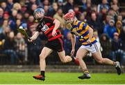 7 October 2018; Tim O'Sullivan of Ballygunner in action against John Elsted of Abbeyside during the Waterford County Senior Club Hurling Championship Final match between Abbeyside and Ballygunner at Fraher Field in Dungarvan, Co Waterford. Photo by Matt Browne/Sportsfile