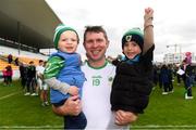 7 October 2018; Brendan O'Meara of Coolderry with his sons Jake, age 2, and Ben, age 4, after the Offaly County Senior Club Hurling Championship Final match between Coolderry and Kilcormac/Killoughey at Bord Na Móna O'Connor Park in Tullamore, Co Offaly. Photo by Piaras Ó Mídheach/Sportsfile