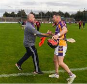 7 October 2018; Kilmacud Crokes Anthony Daly celebrates with Niall Corcoran after the Dublin County Senior Club Hurling Championship semi-final match between Kilmacud Crokes and Cuala at Parnell Park in Dublin. Photo by Daire Brennan/Sportsfile