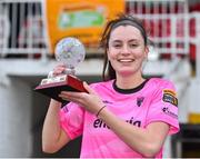 7 October 2018; Lauren Dwyer of Wexford Youths WFC with the Player of the Match award following the Continental Tyres Women's National League Development Shield Final match between Cork City FC and Wexford Youths WFC at Turner's Cross in Cork. Photo by Seb Daly/Sportsfile