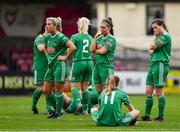 7 October 2018; Cork City FC players reacts following their side's defeat in a penalty shoot-out during the Continental Tyres Women's National League Development Shield Final match between Cork City FC and Wexford Youths WFC at Turner's Cross in Cork. Photo by Seb Daly/Sportsfile