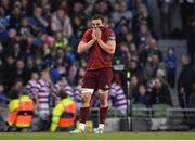 6 October 2018; Tommy O’Donnell of Munster reacts during the Guinness PRO14 Round 6 match between Leinster and Munster at Aviva Stadium, in Dublin. Photo by Harry Murphy/Sportsfile