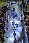 6 October 2018; Leinster players run out prior to the Guinness PRO14 Round 6 match between Leinster and Munster at Aviva Stadium, Dublin. Photo by Harry Murphy/Sportsfile
