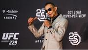 6 October 2018; Tony Ferguson during the post fight press conference following his UFC lightweight victory over Anthony Pettis during UFC 229 at T-Mobile Arena in Las Vegas, Nevada, USA. Photo by Stephen McCarthy/Sportsfile