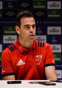 8 October 2018; Head coach Johann van Graan during a Munster Rugby press conference at the University of Limerick in Limerick. Photo by Diarmuid Greene/Sportsfile