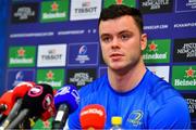 8 October 2018; James Ryan during a Leinster Rugby press conference at Leinster Rugby Headquarters in Dublin. Photo by Ramsey Cardy/Sportsfile