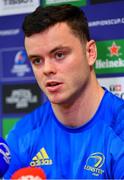 8 October 2018; James Ryan during a Leinster Rugby press conference at Leinster Rugby Headquarters in Dublin. Photo by Ramsey Cardy/Sportsfile