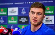 8 October 2018; Luke McGrath during a Leinster Rugby press conference at Leinster Rugby Headquarters in Dublin. Photo by Ramsey Cardy/Sportsfile