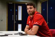 8 October 2018; Jean Kleyn during a Munster Rugby press conference at the University of Limerick in Limerick. Photo by Diarmuid Greene/Sportsfile